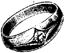 Um anel com um brilhante