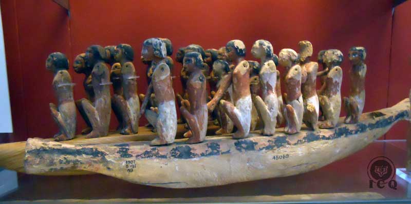 Representación de barca egipcia. Museo Británico. Fotografía cedida por Justo Bueno