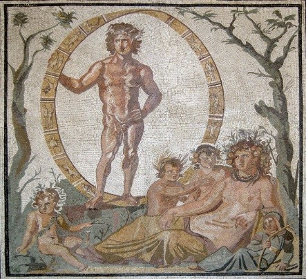 Figura 1 - Urano (Dios de los Cielos) y Gaia (El Espíritu de la Tierra), ca. 200-250 AD.