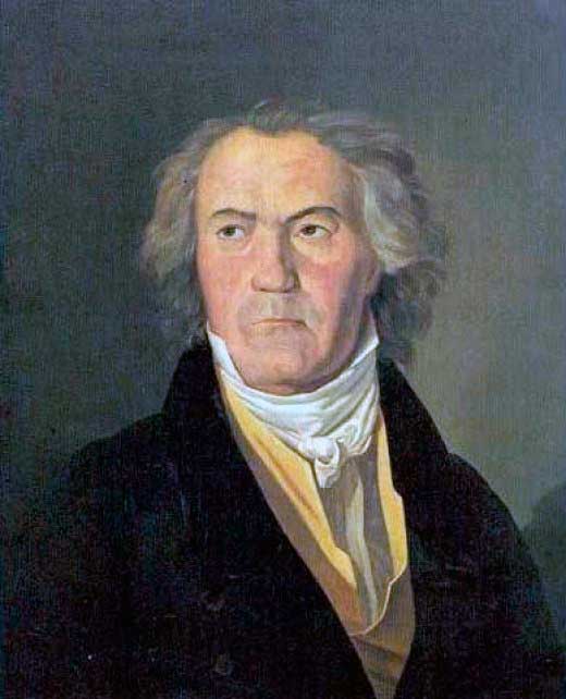 Retrato Beethoven. Ferdinand Georg Waldmüler. 1823