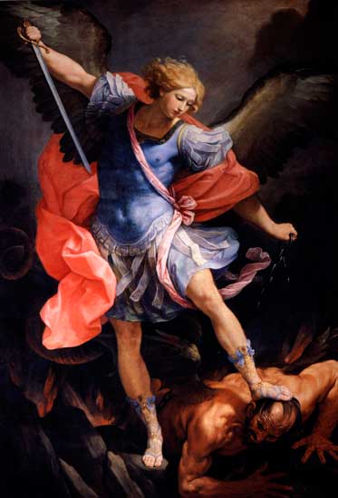 El arcángel Miguel vence a Satán. Guido Reni. 1635