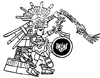 Quetzalcóatl con la estrella de la mañana como escudo