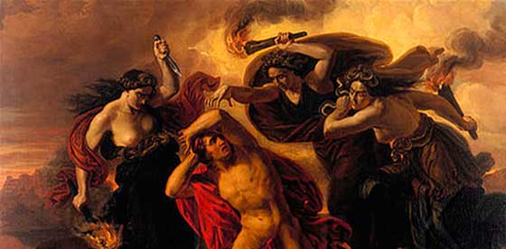 Orestes perseguido por las Furias. Carl Rahl. 1852. Orestes perseguido por las Furias. Carl Rahl. 1852.