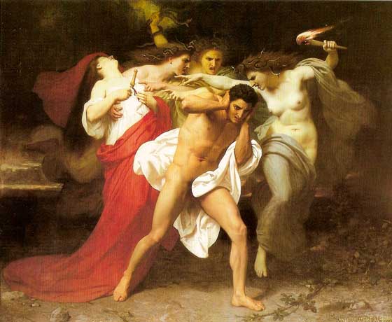 Orestes y las furias. Wiliam Bouguereau. 1862 Orestes y las furias. Wiliam Bouguereau. 1862