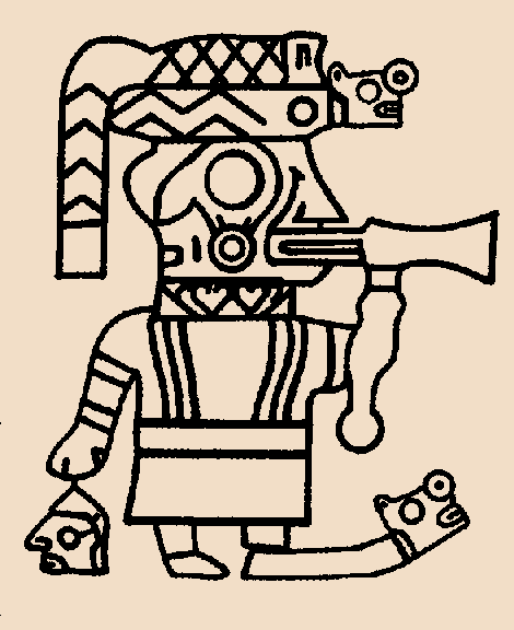 Trompeteros. El Señor de los dos Báculos. Tiahuanaco