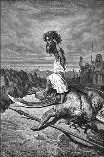 Autor: Gustave Dore. Año: 1868. Nombre: "David Slays Goliath". 