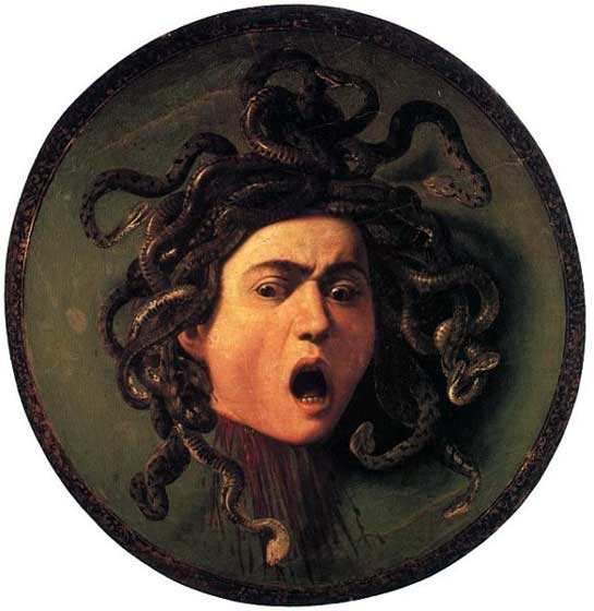 Imagen: Medusa. Autor: Caravaggio. 1597.