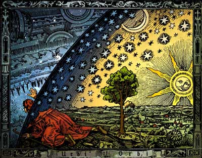 Universum, grabado Flammarion, Xilografía 1888 Universum, grabado Flammarion, Xilografía 1888