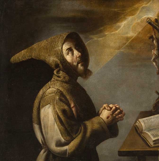 Anónimo atribuido a Francisco de Zurbarán, año: Siglo XVII. Nombre: San Francisco de Asís Anónimo atribuido a Francisco de Zurbarán, año: Siglo XVII. Nombre: San Francisco de Asís