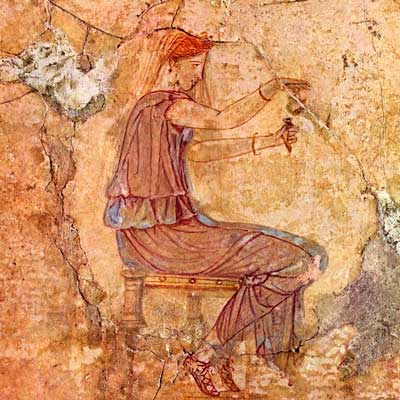Cultura Romana Nombre: Muchacha transvasando perfume Año: Tiempos del emperador Augusto