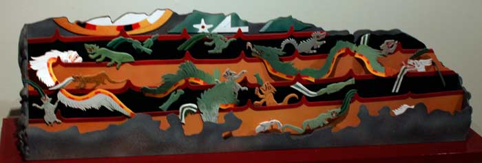 Fragmento de mural: Animales Mitológicos. Teotihuacán México. Foto: Francisco Ismael Moreno Luna Fragmento de mural: Animales Mitológicos. Teotihuacán México. Foto: Francisco Ismael Moreno Luna