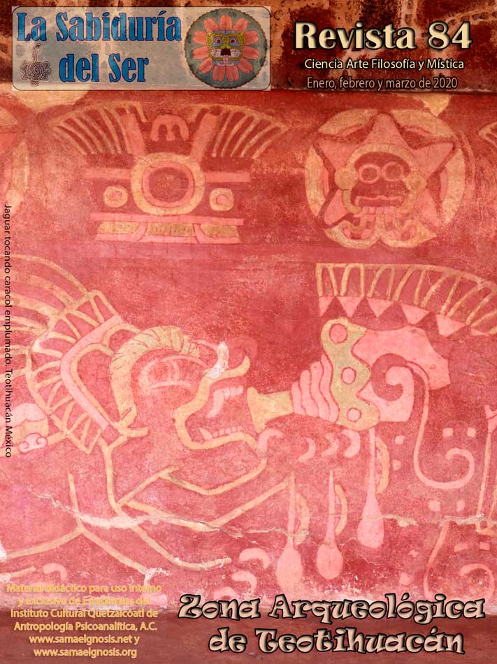 Portada: Jaguar símbolo de la sabiduría, tocando un caracol representación del poder del sonido. Zona Arqueológica de Teotihuacán, México. Foto: Jenaro Ismael y Lupita Rodríguez.