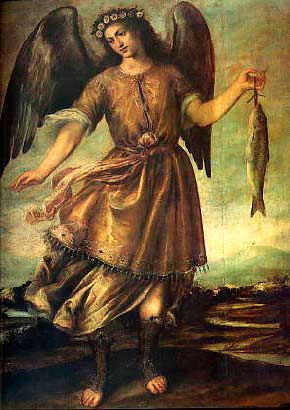 Arcángel San Rafael (aproximadamente 1628), de Bartolomé Román. Arcángel San Rafael (aproximadamente 1628), de Bartolomé Román.