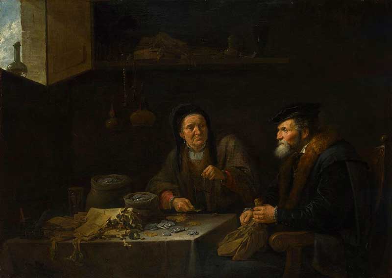 David Teniers the Younger Año: 1648 Nombre: El hombre codicioso.