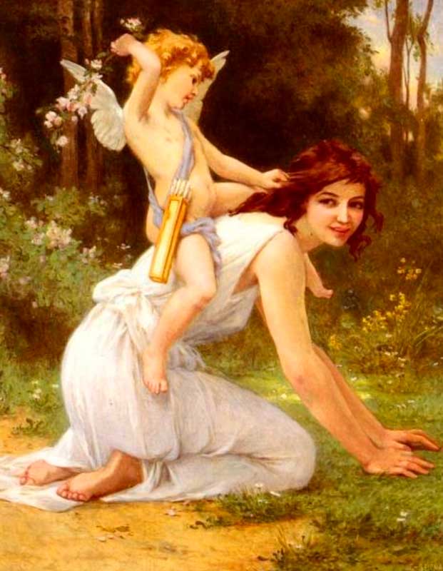Cupido y Venus año. 1870-1924 autor Guillaume Seignac.