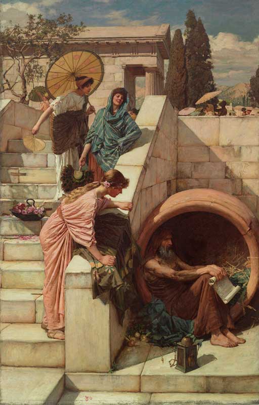 John Waterhouse – Diogenes 1882. John Waterhouse – Diogenes 1882.