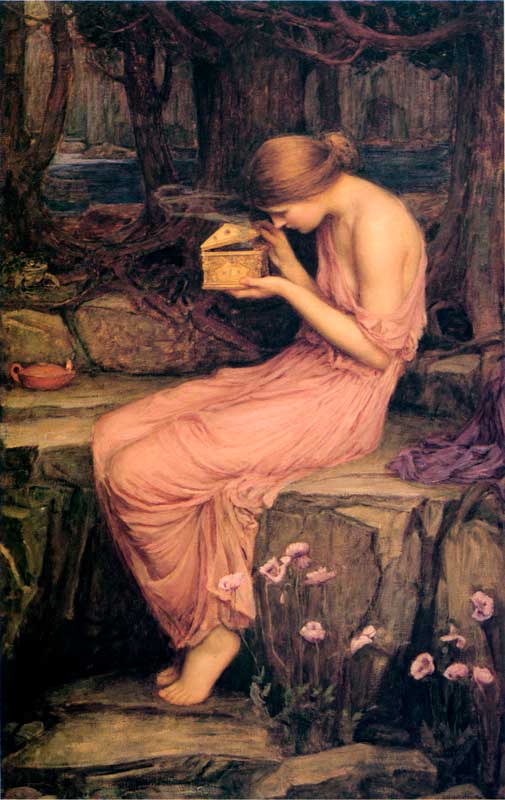 Pandora abre la caja Año: 1903 Autor: John William Waterhouse. Pandora abre la caja Año: 1903 Autor: John William Waterhouse.