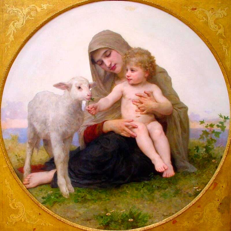 William-Adolphe Bouguereau: The Virgin of the Lamb. William-Adolphe Bouguereau: The Virgin of the Lamb.