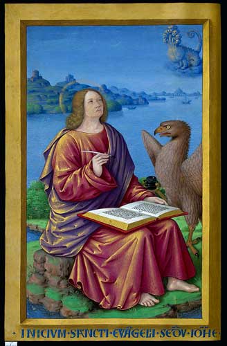 Imagen 2: Juan el Evangelista. Jean Bourdichon. 1503-1508. Imagen 2: Juan el Evangelista. Jean Bourdichon. 1503-1508.