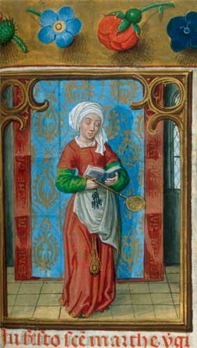 Imagen 1: Marta del Breviario Isabella, 1497