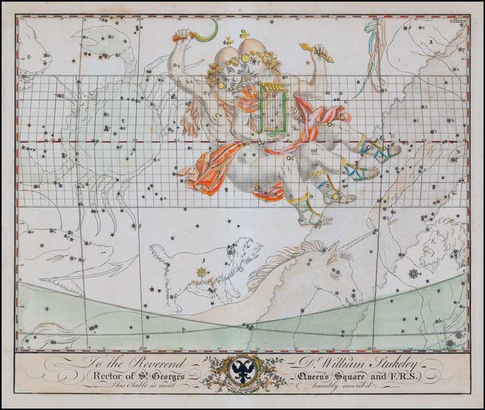 Imagen: John Bevis – Géminis. 1750. Imagen: John Bevis – Géminis. 1750.
