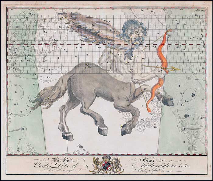 Imagen: John Bevis – Sagitario. 1750. Imagen: John Bevis – Sagitario. 1750.