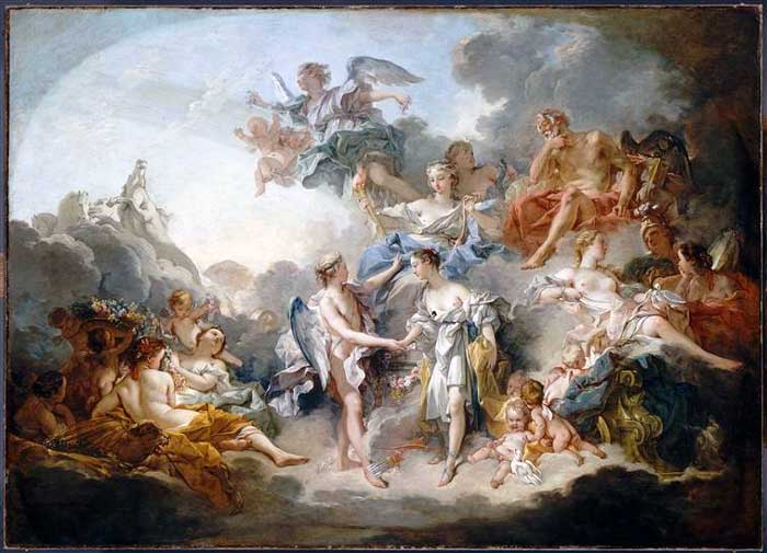 Matrimonio de Eros y Psique, Boucher, 1744.