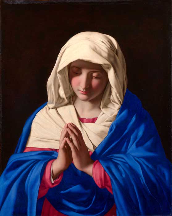 Virgen rezando (National Gallery, Londres, 1640-50). Sassoferrato. 