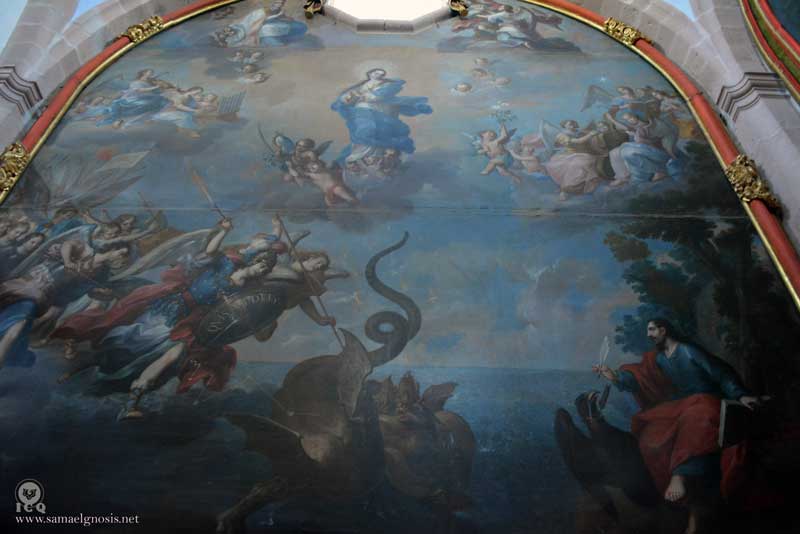 La lucha contra el dragón. Museo de Guadalupe Zacatecas. La lucha contra el dragón. Museo de Guadalupe Zacatecas.