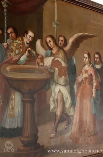 Transmutación de la Energía (1. Bautismo de Francisco). Museo de Guadalupe Zacatecas. Transmutación de la Energía (1. Bautismo de Francisco). Museo de Guadalupe Zacatecas.