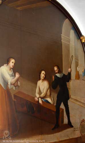 Gimnasio Psicológico.  (4.- Francisco es castigado por su padre). Museo de Guadalupe Zacatecas.