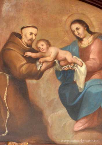 Cristo Íntimo (17. San Francisco recibe al niño Jesús). Museo de Guadalupe Zacatecas.