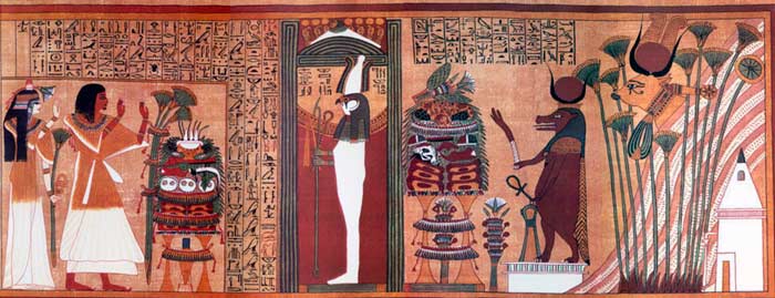 Fragmentos del Papiro de Ani, la versión más común del Libro de los Muertos. Facsímiles producidos por E. A. Wallis Budge (1890). Fragmentos del Papiro de Ani, la versión más común del Libro de los Muertos. Facsímiles producidos por E. A. Wallis Budge (1890).