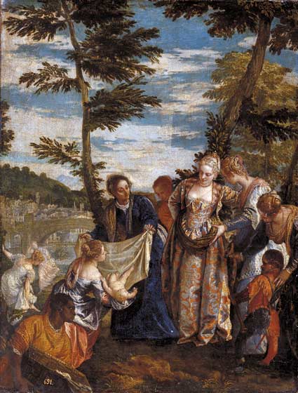 “Moisés salvado de las aguas” Paolo Veronese. 1580. “Moisés salvado de las aguas” Paolo Veronese. 1580.