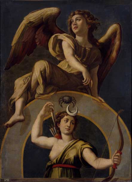 “La Luna. Diana con el signo de Cáncer”. “La Luna. Diana con el signo de Cáncer”. Facchetti, Pietro, copia de Rafael (Siglo XVI).