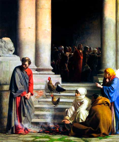 Negación de San Pedro (1873). Carl Heinrich Bloch. Negación de San Pedro (1873). Carl Heinrich Bloch.
