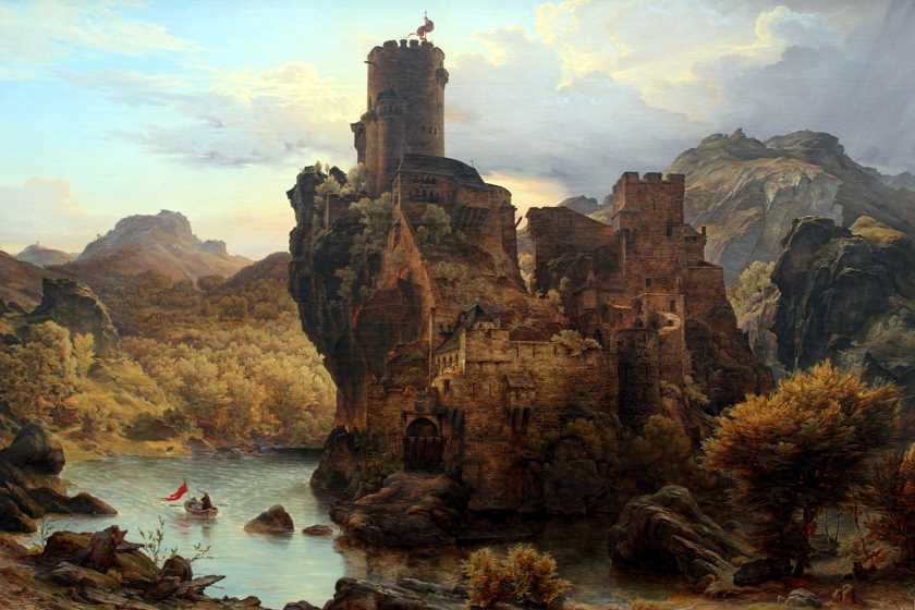 El Castillo de Roca. Carl Friedrich Lessing. 1828.