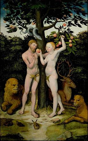 Adán y Eva, Lucas Cranach 1533