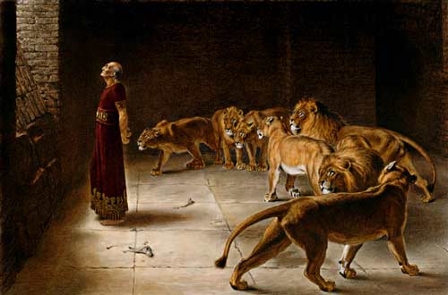 “La respuesta de Daniel al rey”, óleo por Briton Rivière, 1892. “La respuesta de Daniel al rey”, óleo por Briton Rivière, 1892.