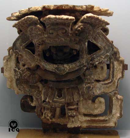 Sacerdote con vestimenta de Tláloc. [Cacaxtla México Foto: Virgilio Cuautle, ICQ]